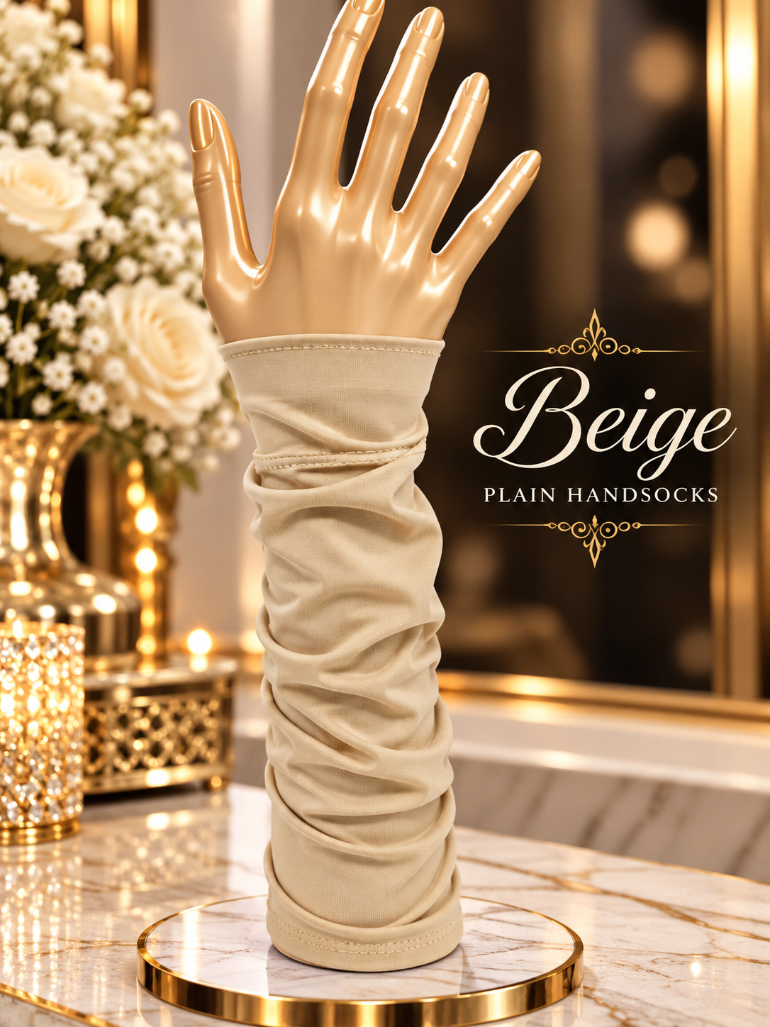 Everyday Elegance Hand socks (BEIGE)